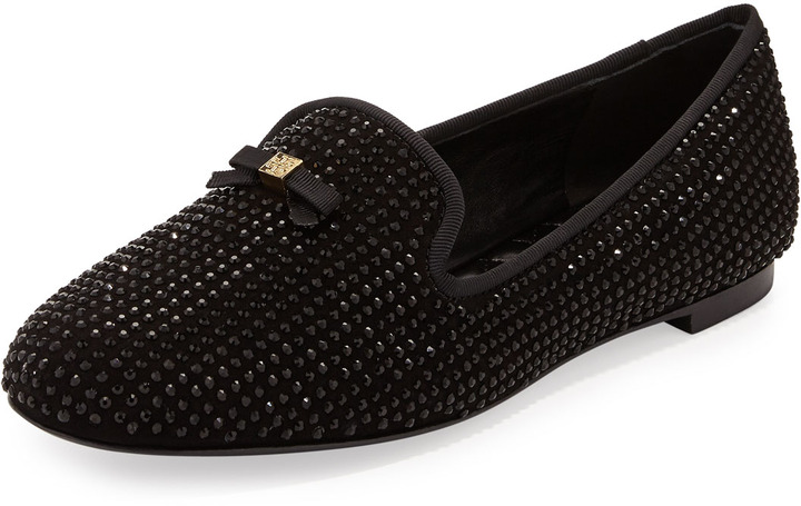 black sparkly loafers