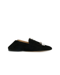 Sergio Rossi Square Toe Embellished Loafers