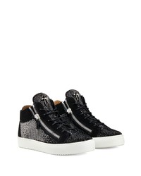 Giuseppe Zanotti Kriss Crystal Embellished High Top Sneakers