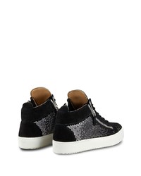 Giuseppe Zanotti Kriss Crystal Embellished High Top Sneakers