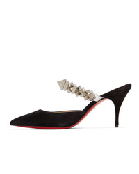 Christian Louboutin Black And Silver Planet Choc 80 Heels