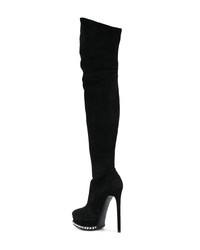 Casadei Over The Knee Pearl Embellished Boots