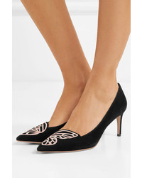 Sophia Webster Bibi Butterfly Embroidered Suede Pumps