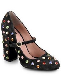 Boutique Moschino Jewel Embellished Mary Jane Pumps
