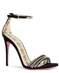 Gucci Ilse Crystal Embellished Ankle Strap Sandal