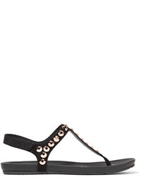 Pedro Garcia Judith Crystal Embellished Suede Sandals Black