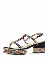 Gucci Mira Crystal Embellished Sandal