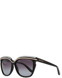 Black Embellished Sunglasses