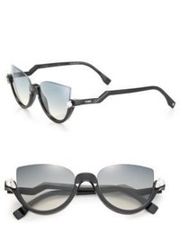 Fendi 52mm Embellished Semi Rimless Acetate Sunglasses
