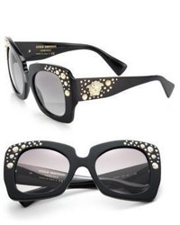 Versace 54mm Embellished Acetate Metal Butterfly Sunglasses