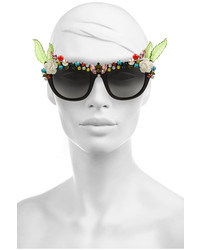 Swarovski Anna Karin Karlsson Tropical Crystal Embellished D Frame Acetate Sunglasses