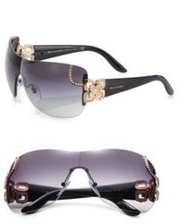 Bvlgari Crystal Embellished Metal Rectangle Sunglasses