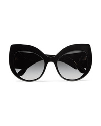 Dolce & Gabbana Crystal Embellished Cat Eye Acetate Sunglasses