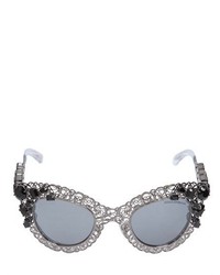 Dolce & Gabbana Swarovski Embellished Cat Eye Sunglasses