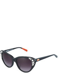 Missoni Embellished Cat Eye Plastic Sunglasses Black