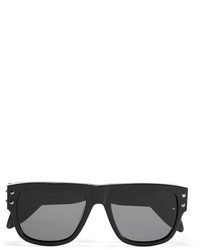 Alexander McQueen Embellished D Frame Acetate Sunglasses Black