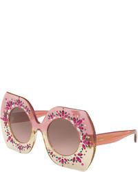 Dolce & Gabbana Embellished Round Sunglasses