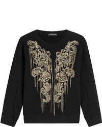 Alexander McQueen Embellished Cotton Sweatshirt