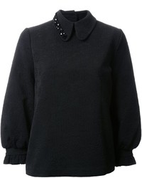 Simone Rocha Embellished Collar Sweatshirt