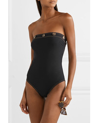 Karla Colletto Lauren Button Embellished Bandeau Swimsuit