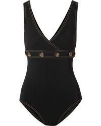 Karla Colletto Lauren Button Embellished Swimsuit