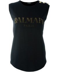 Balmain Embellished Logo T Shirt