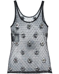 Moschino Embellished Tulle Tank Top