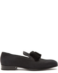 Jimmy Choo Foxley Tassel Embellished Nubuck Leather Loafers