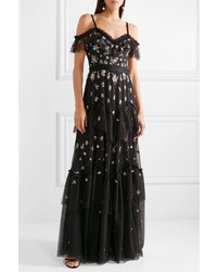 Needle & Thread Lustre Cold Shoulder Embellished Tulle Gown