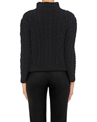 Co Bead Embellished Wool Cashmere Sweater