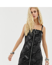 Black Embellished Velvet Bodycon Dress