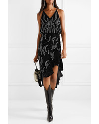 Dodo Bar Or Asymmetric Embellished Velvet Midi Dress