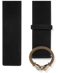 Lanvin Embellished Suede Waist Belt Black