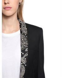 Saint Laurent Embellished Wool Mohair Cloth Jacket