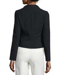 Valentino Long Sleeve Embellished Front Jacket Nero