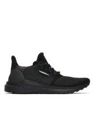 Black Embroidered Athletic Shoes