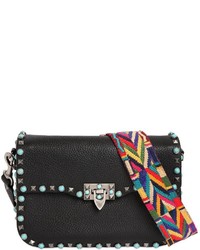 Valentino Rockstud Rolling Bag Wembroidered Strap