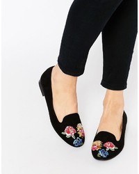 Asos Mylo Embroidered Flat Shoes