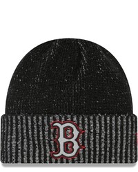 New Era Black Boston Red Sox Pop Flect Cuffed Knit Hat At Nordstrom