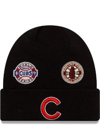 New Era Black Chicago Cubs Champions Cuffed Knit Hat At Nordstrom