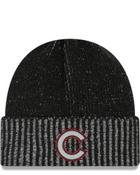 New Era Black Chicago Cubs Pop Flect Cuffed Knit Hat At Nordstrom