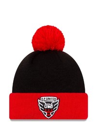 New Era Black Dc United 2021 Jersey Hook Cuffed Knit Hat With Pom At Nordstrom