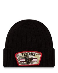 New Era Black Houston Texans 2021 Salute To Service Cuffed Knit Hat At Nordstrom