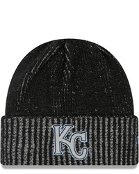 New Era Black Kansas City Royals Pop Flect Cuffed Knit Hat At Nordstrom