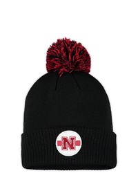 adidas Black Nebraska Huskers Sideline Coaches Cuffed Knit Hat With Pom At Nordstrom