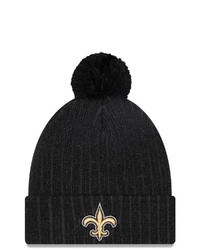 New Era Black New Orleans Saints Breeze Cuffed Knit Hat With Pom At Nordstrom