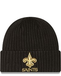 New Era Black New Orleans Saints Logo Core Classic Cuffed Knit Hat At Nordstrom