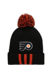 adidas Black Philadelphia Flyers Three Ed Knit Hat With Pom At Nordstrom