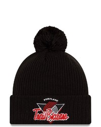 New Era Black Portland Trail Blazers 2021 Nba Tip Off Team Color Pom Cuffed Knit Hat At Nordstrom