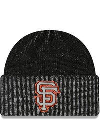 New Era Black San Francisco Giants Pop Flect Cuffed Knit Hat At Nordstrom